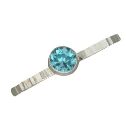 blue Cubic Zirconia silver Ring