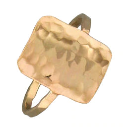 hammered rectangle ring