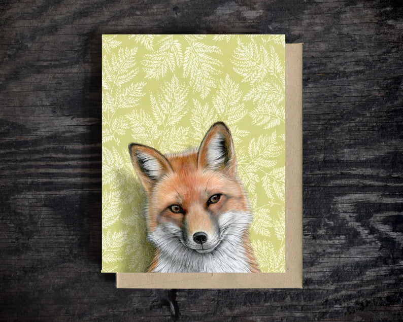 fox blank greeting card
