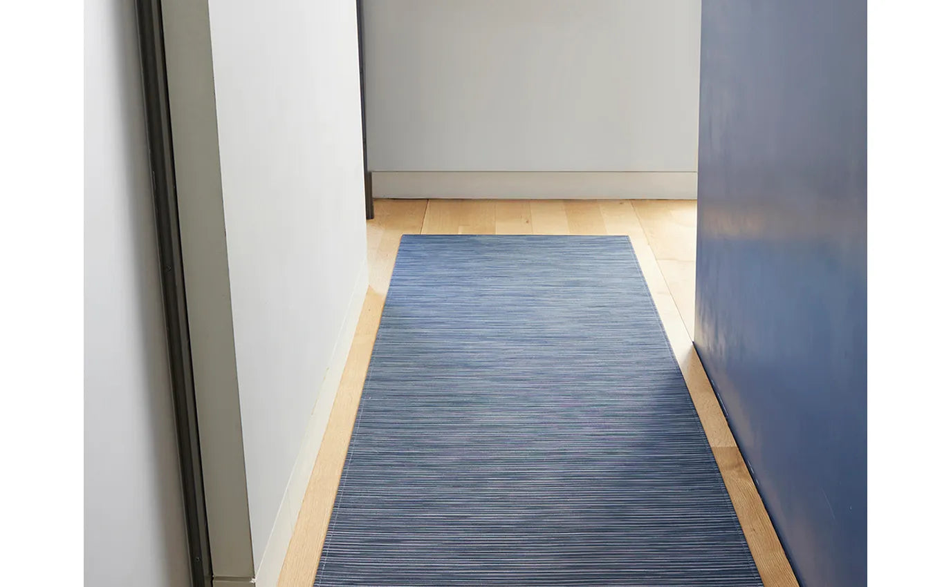 Rib Weave Woven Floor Mat | Indigo