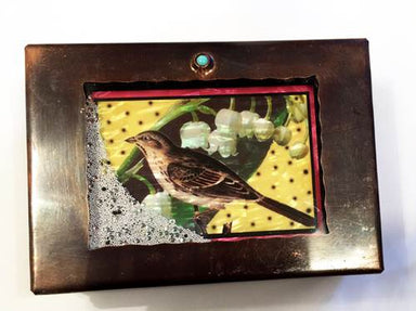 sparrow with pearl Reliquary Box