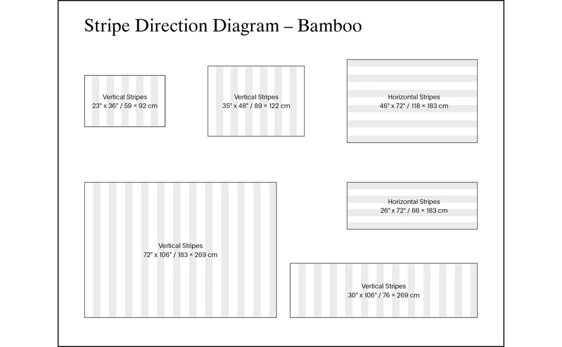 Bamboo stripe direction diagram