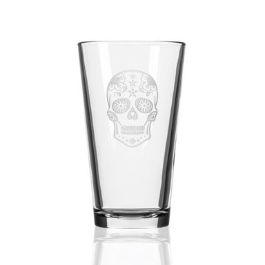 sugar skull drinking glass