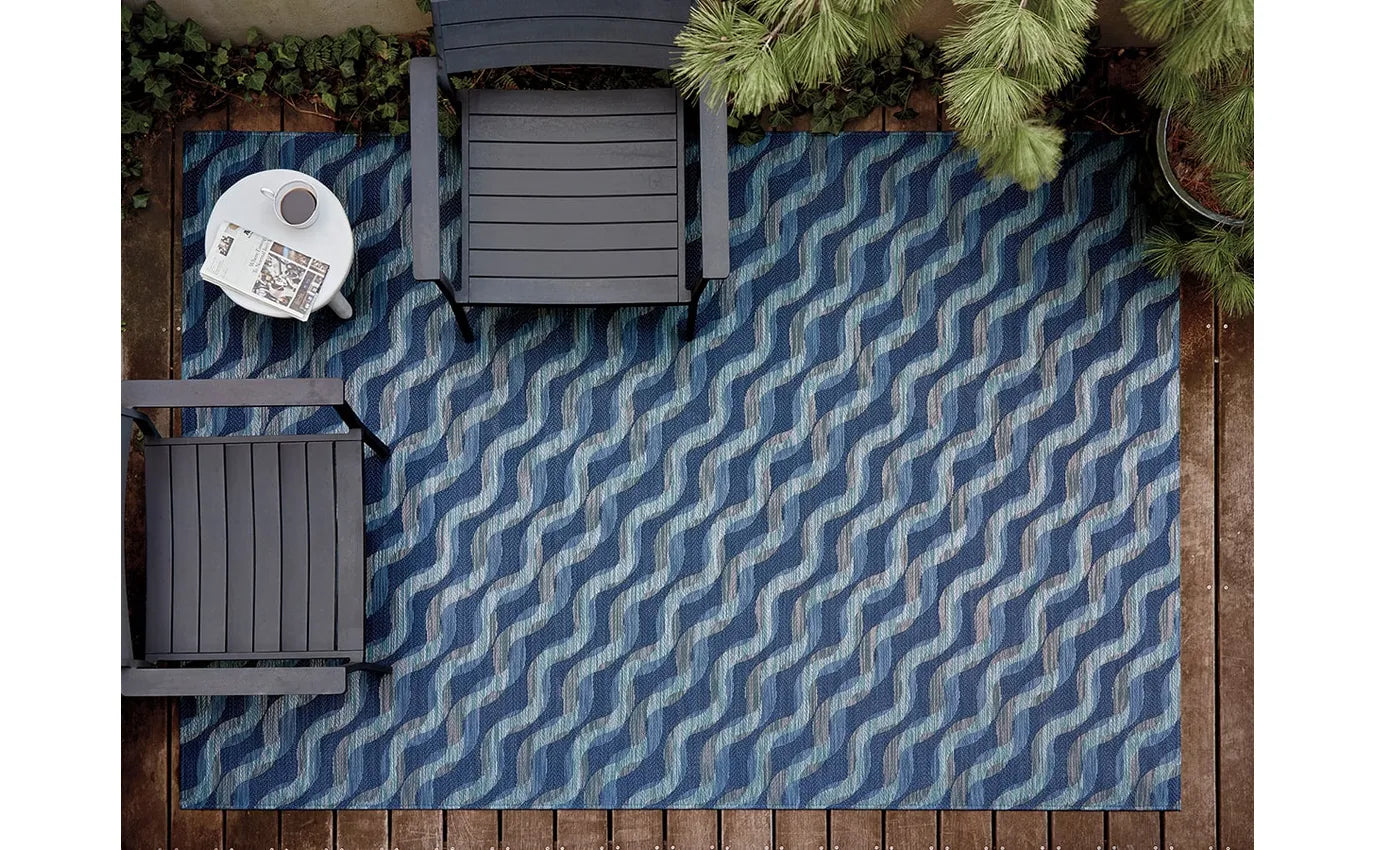 Twist Woven Floor Mat | Ocean