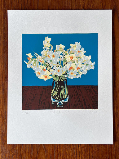 flowers in a vase print