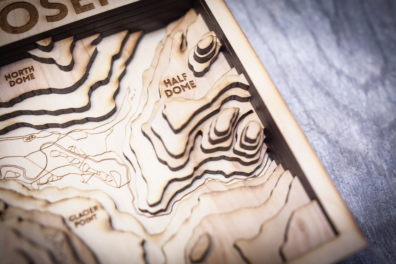 Yosemite 3d wood map