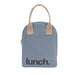 blue organic lunch bag